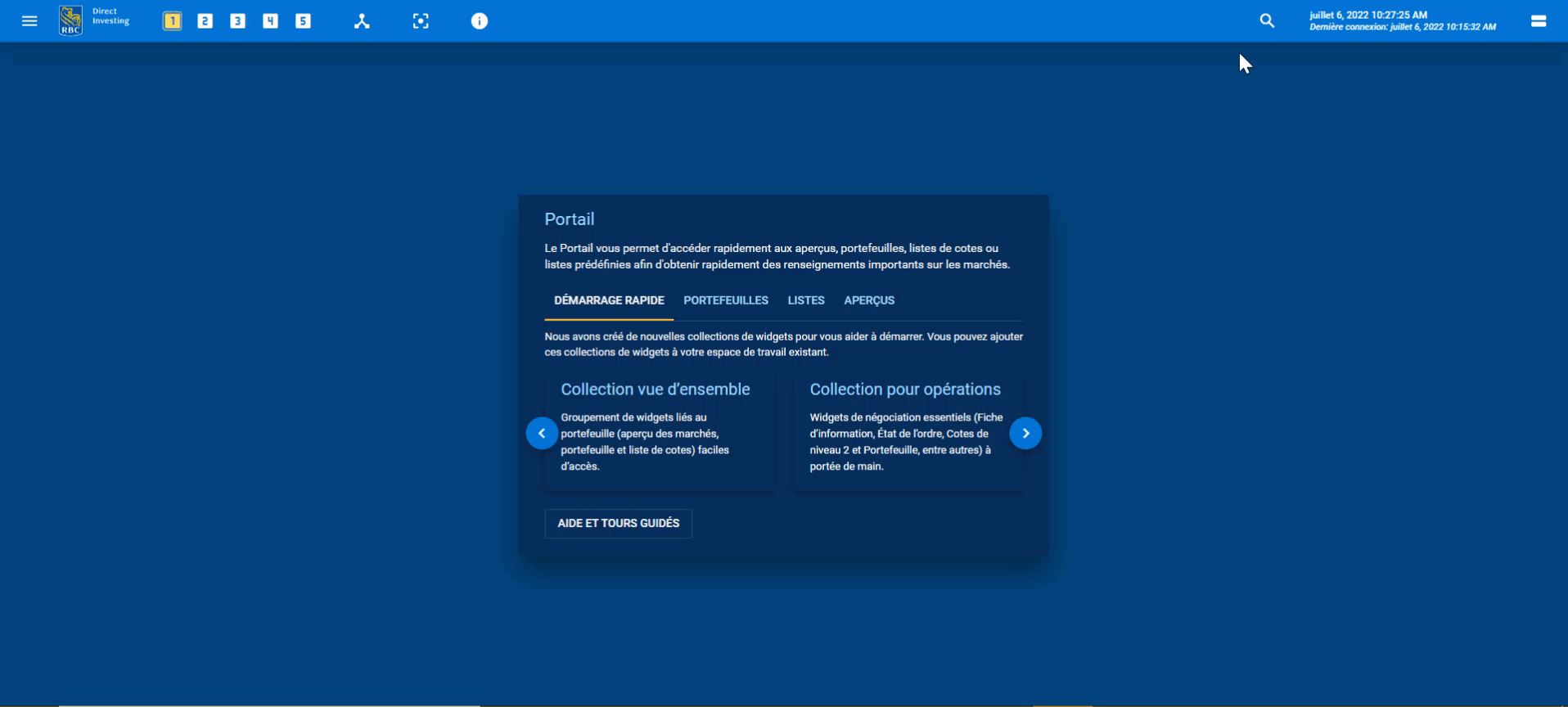 GIF montrant comment rechercher un symbole boursier